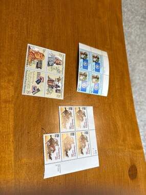 Lot of 13 Vintage 1993 USPS 29 Cent Stamps: Cherokee Strip, Northern Mariana Isl